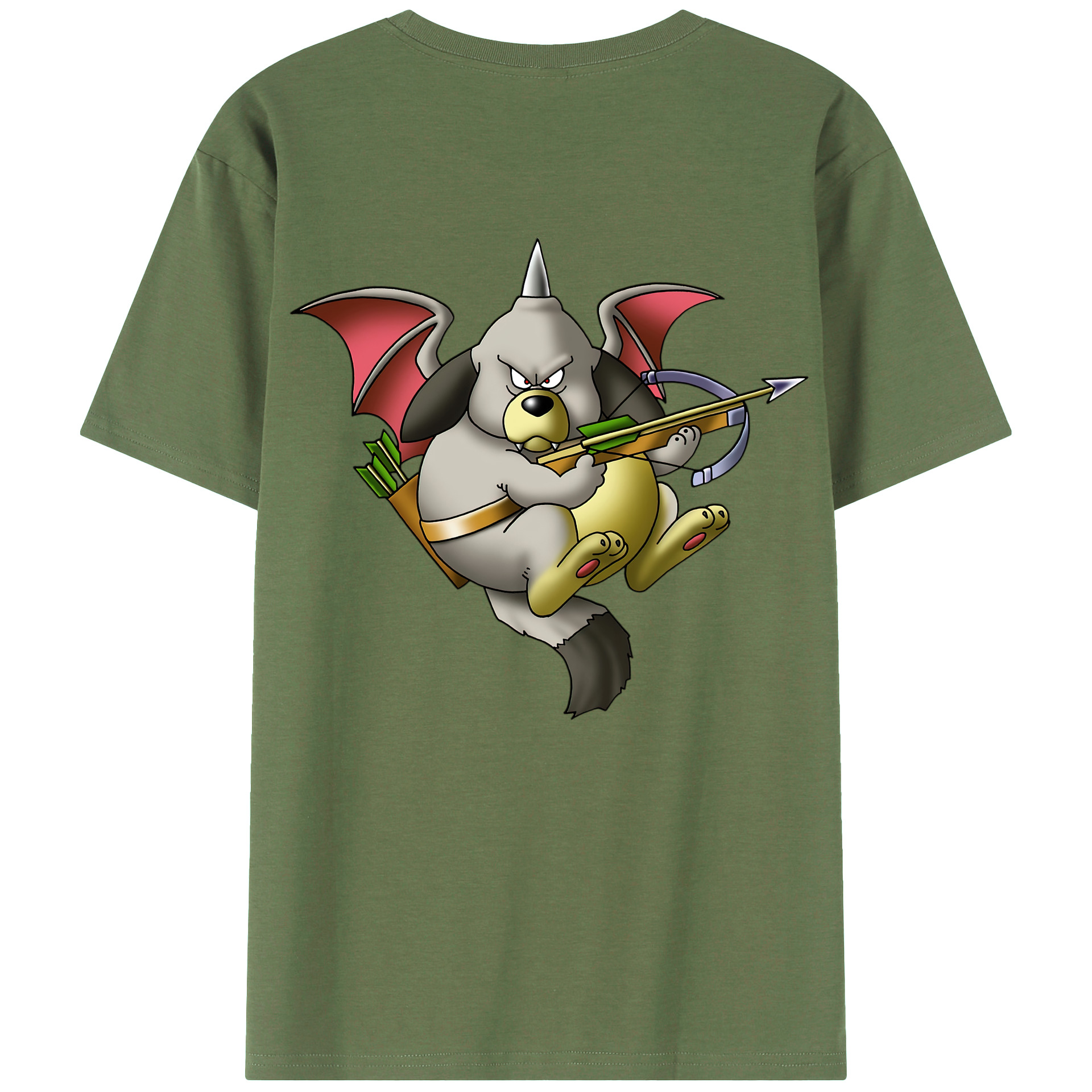 （画像用） ドラゴンクエスト Doragon Kuesuto Dragon Quest 綿100％ メンズ半袖Tシャツ（バックプリント） 通気性
